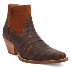 Dingo Womens Rickieie Brown Leather Ankle Boots